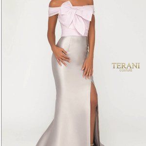 Off the shoulder dress with leg slit